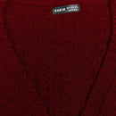 Moosta cardigan informal de manga de globo con nudo delantero de unicolor para otono/invierno