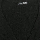 Moosta cardigan casual suelto de unicolor de manga larga con lazada delante para mujer, otono/invierno
