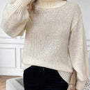 Essnce Jersey De Cuello Alto De Mujer De Punto De Color Solido