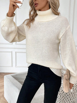 Essnce Jersey De Cuello Alto De Mujer De Punto De Color Solido