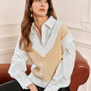 Frenchy Chaleco De Sueter En V Para Mujer