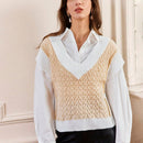 Frenchy Chaleco De Sueter En V Para Mujer