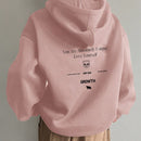 Dazy sudadera con capucha minimalista con estampado de letras para mujer, uso casual diario