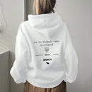 Dazy sudadera con capucha minimalista con estampado de letras para mujer, uso casual diario