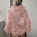 Dazy sudadera con capucha minimalista con estampado de letras para mujer, uso casual diario