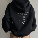 Dazy sudadera con capucha minimalista con estampado de letras para mujer, uso casual diario