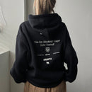 Dazy sudadera con capucha minimalista con estampado de letras para mujer, uso casual diario