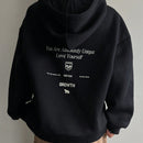Dazy sudadera con capucha minimalista con estampado de letras para mujer, uso casual diario