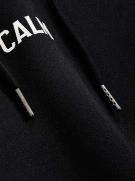 Dazy sudadera con capucha minimalista con estampado de letras para mujer, uso casual diario