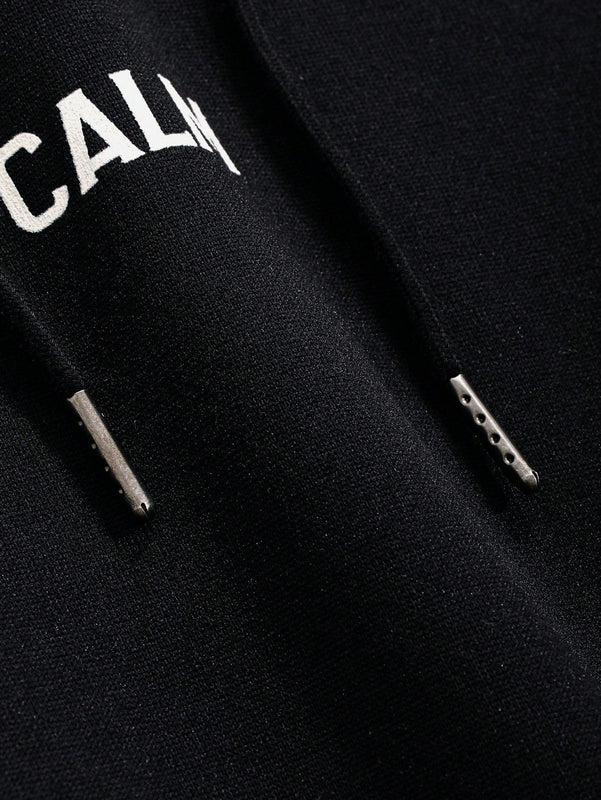 Dazy sudadera con capucha minimalista con estampado de letras para mujer, uso casual diario