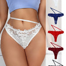 Lenceria femenina tanga de encaje de color puro