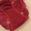 3 Piezas De Tanga De Encaje Para Mujeres Con Tirantes Laterales Y Detalles Florales, Ropa Interior