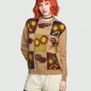 ROMWE Hippie Jersey Con Cuello Redondo Y Estampado Floral