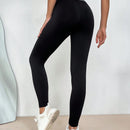 Leggings Con Estampado De Letras, Ajuste Ajustado