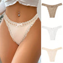 Conjunto De Ropa Interior De Tanga De Encaje Para Mujer