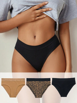 Conjunto De Ropa Interior Femenina De Tres Braguitas, Comodo