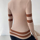 Prive Sueter Con Cuello Simulado Y Estampado De Rayas En Contraste