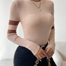 Prive Sueter Con Cuello Simulado Y Estampado De Rayas En Contraste