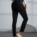 Essnce Pantalones Largos Ajustados Con Cinturon Y Cintura Para Mujer