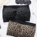 Top bandeau inconsutil con estampado de leopardo para mujeres