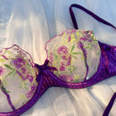 Conjunto De Lenceria De Encaje Con Insercion Para Mujer