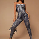 SXY 1 Pieza Pantalones Ajustados Con Estampado Grafico