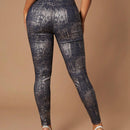 SXY 1 Pieza Pantalones Ajustados Con Estampado Grafico