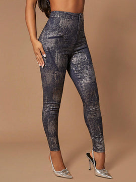 SXY 1 Pieza Pantalones Ajustados Con Estampado Grafico