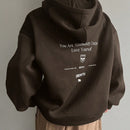 Dazy sudadera con capucha minimalista con estampado de letras para mujer, uso casual diario