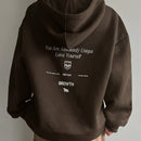 Dazy sudadera con capucha minimalista con estampado de letras para mujer, uso casual diario