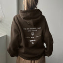 Dazy sudadera con capucha minimalista con estampado de letras para mujer, uso casual diario