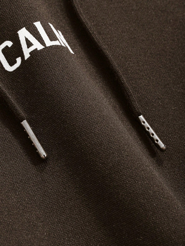 Dazy sudadera con capucha minimalista con estampado de letras para mujer, uso casual diario