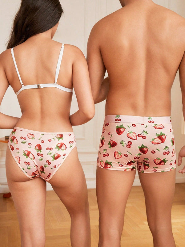 Tangas Triangulares Con Estampado De Fresas