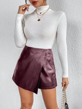 Frenchy Falda Pantalon Con Dobladillo Irregular Para Mujer
