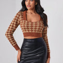 ELPIDA Jersey Corto Con Patron Houndstooth