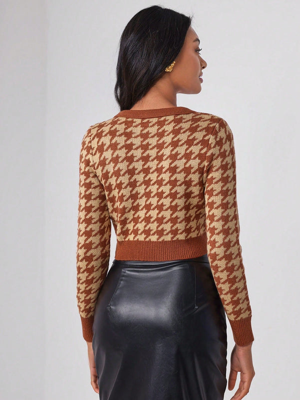 ELPIDA Jersey Corto Con Patron Houndstooth