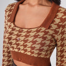 ELPIDA Jersey Corto Con Patron Houndstooth