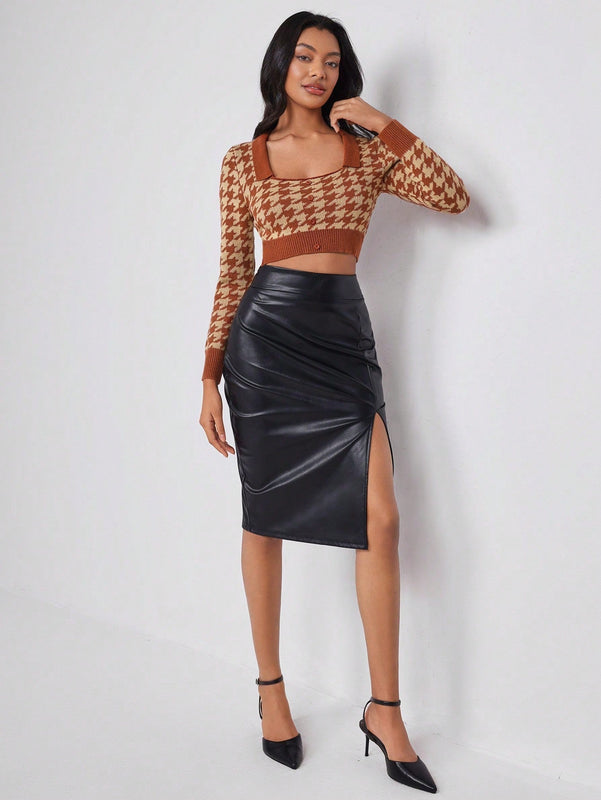 ELPIDA Jersey Corto Con Patron Houndstooth