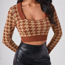 ELPIDA Jersey Corto Con Patron Houndstooth