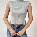 EZwear Chaleco de punto de mujeres lado con cordon