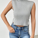 EZwear Chaleco de punto de mujeres lado con cordon