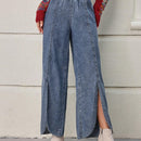 LUNE Pantalones De Mezclilla Para Mujer Con Dobladillo Dividido