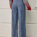 LUNE Pantalones De Mezclilla Para Mujer Con Dobladillo Dividido