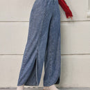 LUNE Pantalones De Mezclilla Para Mujer Con Dobladillo Dividido