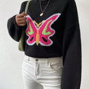 Essnce Jersey De Hombro Caido Con Estampado De Mariposas Para Mujer
