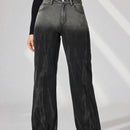 EZwear Jeans De Cintura Alta Con Pierna Ancha