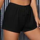 Shorts De Cintura Con Corbata Para Mujeres
