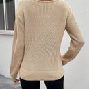 LUNE Sueter De Color Solido Para Mujeres Con Cuello De Ranura