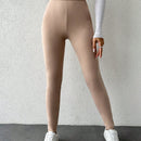 Leggings de yoga de color solido para mujer