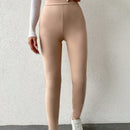 Leggings de yoga de color solido para mujer